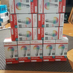 Sengled LED Smart Light Bulb (A19), Matter-Enabled, Multicolor, Works - 12 Pack.